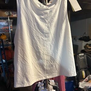 All in Motion White Tank Top